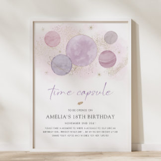 Affiche Voyage en premier autour du panneau de la capsule 