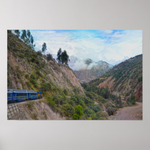 Affiche Voyage en train à Machu Picchu, Pérou