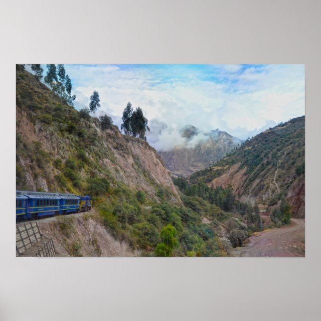 Affiche Voyage en train à Machu Picchu, Pérou (Devant)
