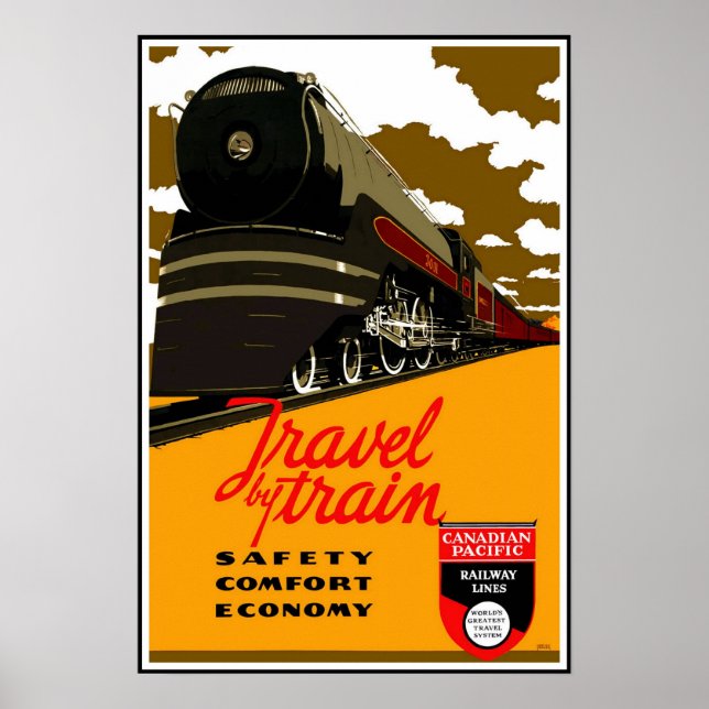 Affiche Voyage en train vintage Canada 2 (Devant)
