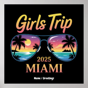 Affiche Voyage entre filles à Miami 2025 : un week-end in