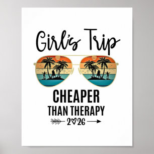 Affiche Voyage entre filles moins cher qu'une thérapie 202