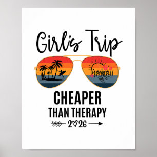 Affiche Voyage entre filles moins cher qu'une thérapie 202