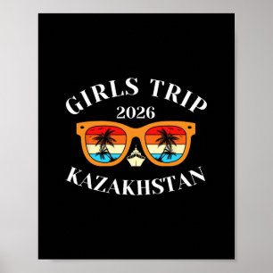 Affiche Voyage Filles 2026 Kazakhstan Vacances de Printemp