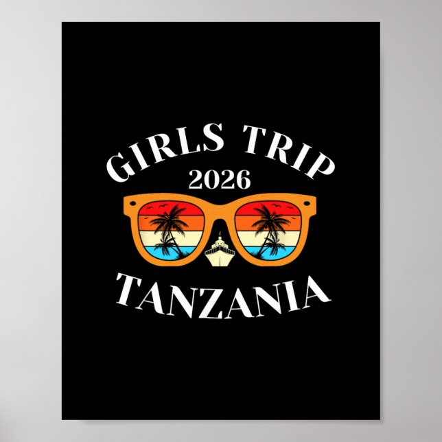 Affiche Voyage Filles 2026 Tanzanie Vacances de Printemps  (Devant)