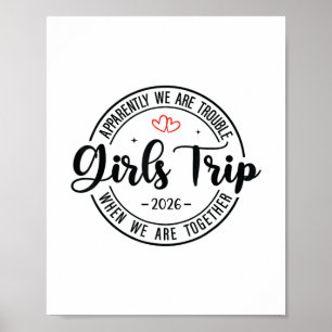 Affiche Voyage Filles 2026 Week-end de vacances pour femme