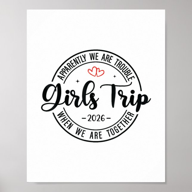 Affiche Voyage Filles 2026 Week-end de vacances pour femme (Devant)