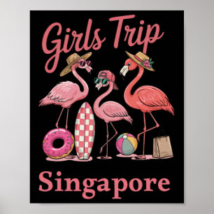 Affiche Voyage Filles Singapour Vacances Tourisme