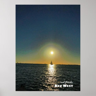 Affiche Voyage   Floride - Key West Sailboat Sunset