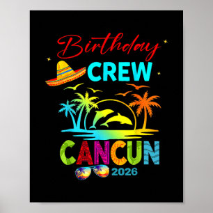 Affiche Voyage Garçon Anniversaire Mexico Cancun Vacances