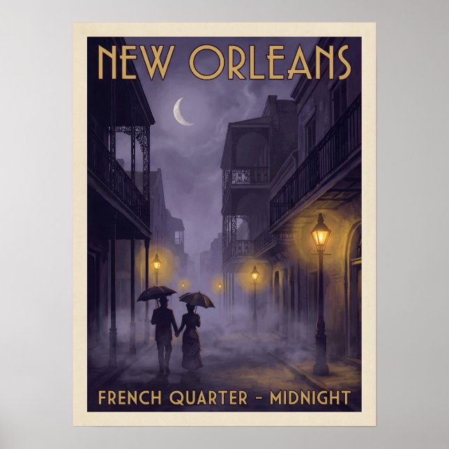 Affiche Voyage gothique de minuit dans le Quartier françai (Devant)