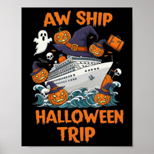 Affiche Voyage Halloween Joyeux Halloween Fantomatique Cit