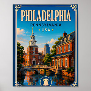 Affiche 🔔 Voyage historique à Philadelphie Pennsylvanie �
