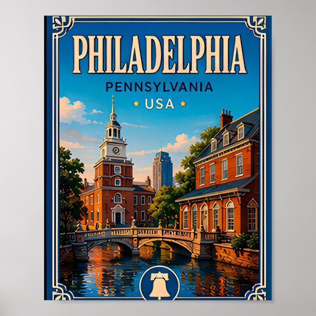 Affiche 🔔 Voyage historique à Philadelphie Pennsylvanie � (Devant)