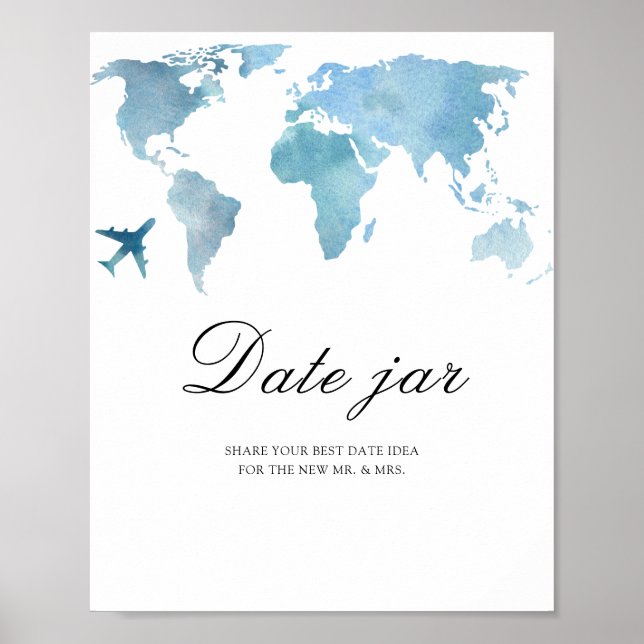 Affiche Voyage - idées de soirée en amoureux. Pot de date  (Devant)