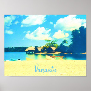 Affiche Voyage île tropicale Vanuatu