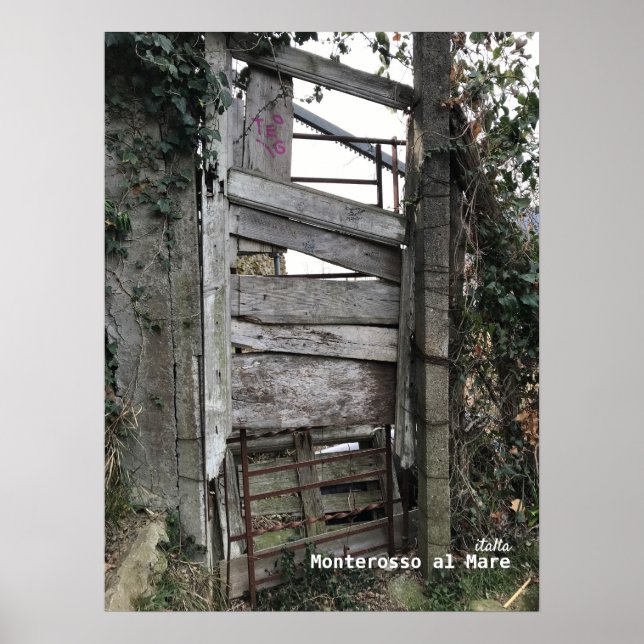 Affiche Voyage | Italie - Porte ancienne Monterosso al Mar (Devant)