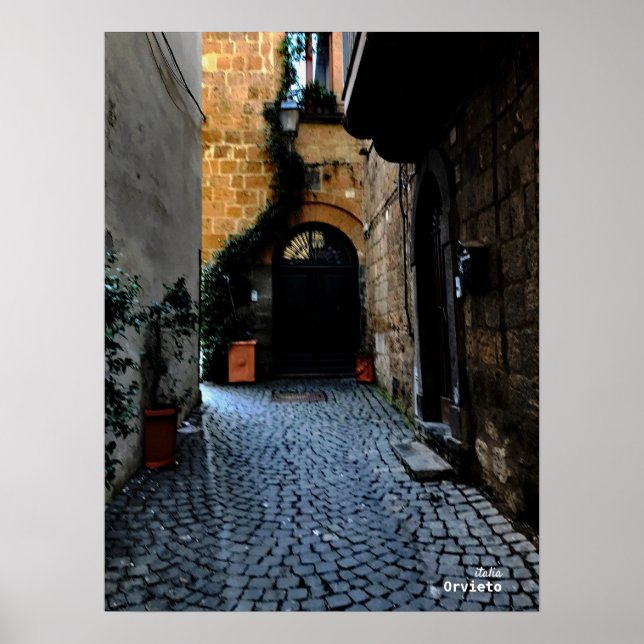 Affiche Voyage | Italie - Rue Orvieto (Devant)