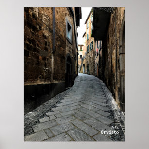 Affiche Voyage   Italie - Rues d'Orvieto