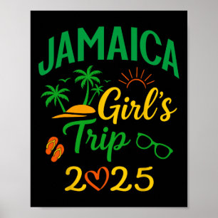 Affiche Voyage Jamaïque Filles 2025-vacances Caraïbes cool