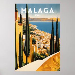 Affiche Voyage Malaga Espagne