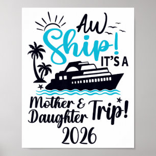 Affiche Voyage mère fille 2026 Croisière vacances Maman Ma
