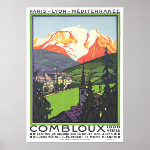 Affiche Voyage millésime Combloux France