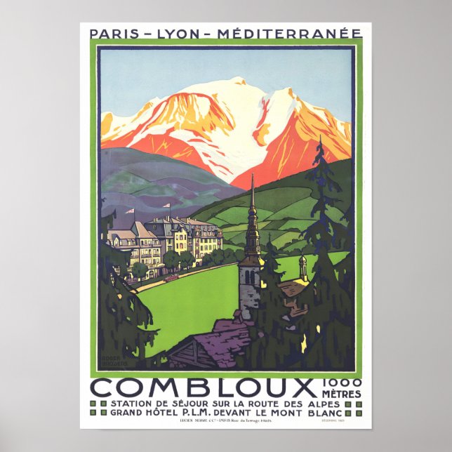 Affiche Voyage millésime Combloux France (Devant)