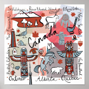 Affiche Voyage mondial - Canada