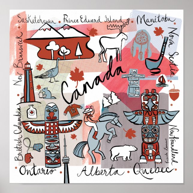 Affiche Voyage mondial - Canada (Devant)