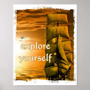 Affiche Voyage motivant vintage