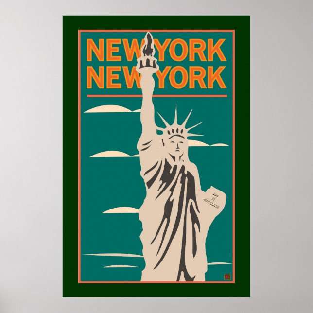 Affiche VOYAGE-NY, NY Liberty (Devant)