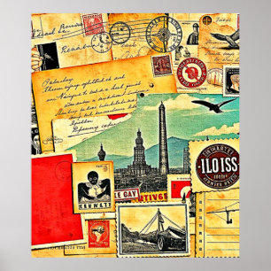 Affiche Voyage postal historique