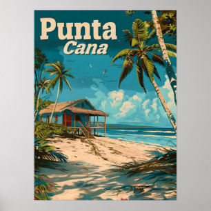 Affiche Voyage Punta Cana Vintage
