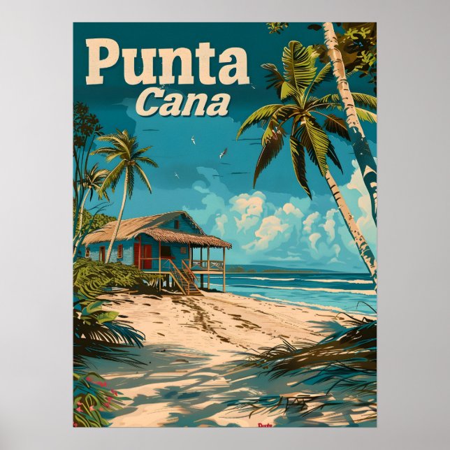 Affiche Voyage Punta Cana Vintage (Devant)