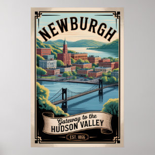 Affiche Voyage Rétro à Newburgh New York