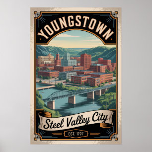 Affiche Voyage Rétro à Youngstown Ohio
