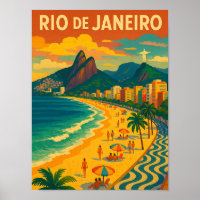 Voyage Rétro Copacabana Rio de Janeiro Brésil