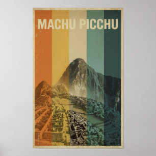 Affiche Voyage Rétro Machu Picchu