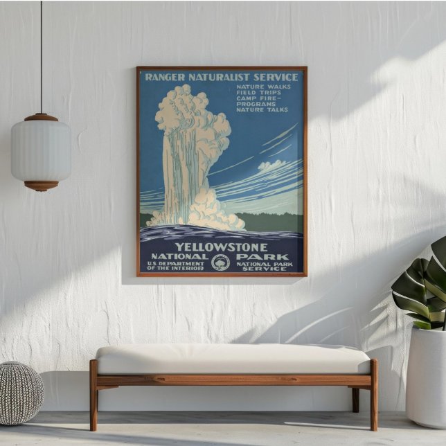 Affiche Voyage Rétro Parc National de Yellowstone (Créateur téléchargé)