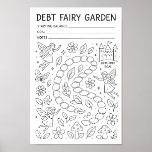 Affiche Voyage sans dette Fairy Jardin de la dette Paie Tr