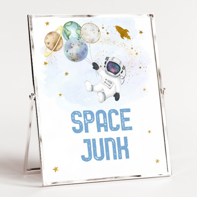 Affiche Voyage spatial Astronaut Space Anniversaire Snack (Créateur téléchargé)