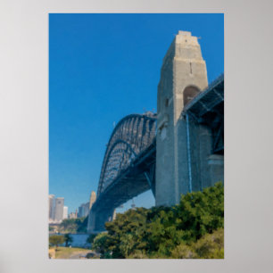 Affiche Voyage sur le pont de Sydney Harbour de style vint