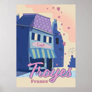 Affiche voyage Troyes France