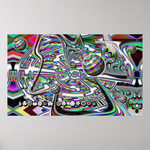 Affiche Voyage vers l'espace (vaisseau spatial alien)