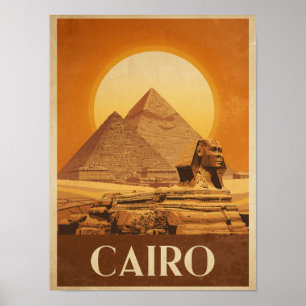 Affiche Voyage vintage au Caire