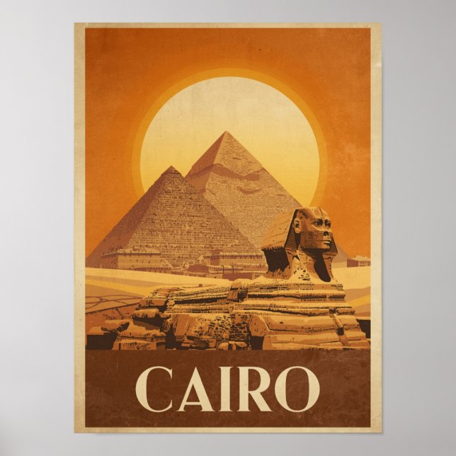 Affiche Voyage vintage au Caire (Devant)