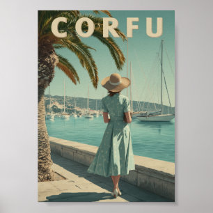 Affiche Voyage vintage Corfou années 50