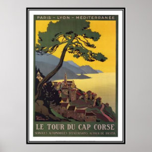 Affiche Voyage vintage Corse -