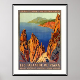 Affiche Voyage vintage Corse -